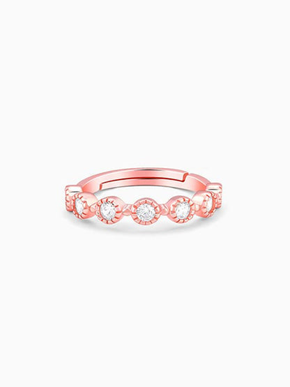 Rose Gold Zircon Melange Ring (Size 12)