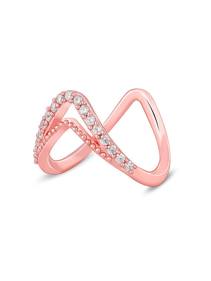 Rose Gold Sparkling Spirits Vanki Ring