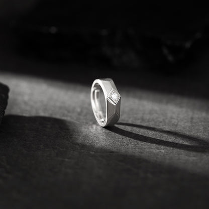 Silver Racy Rugged Ring For Him