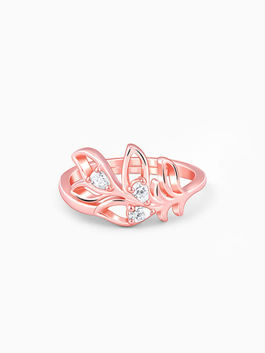 Rose Gold Mor Pankh Ring
