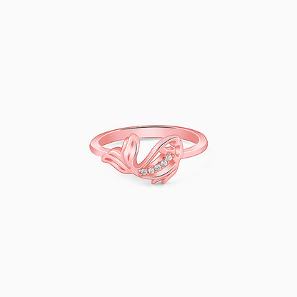 Rose Gold Diving Fish Ring (Size 12)