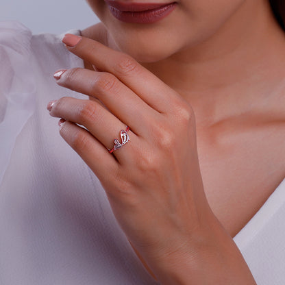 Rose Gold Diving Fish Ring (Size 12)