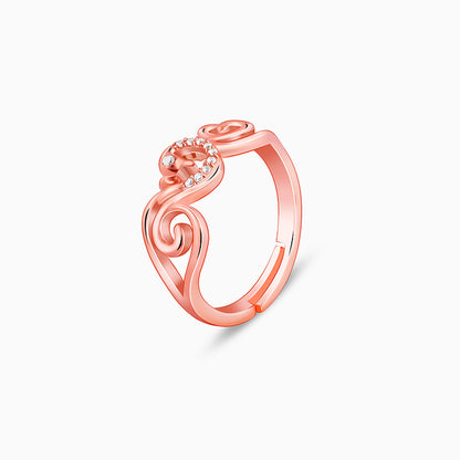 Rose Gold Admiring Peacock Ring