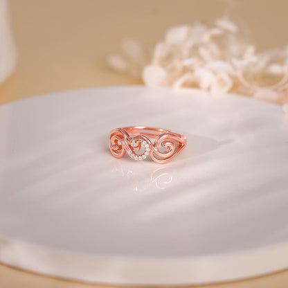 Rose Gold Admiring Peacock Ring
