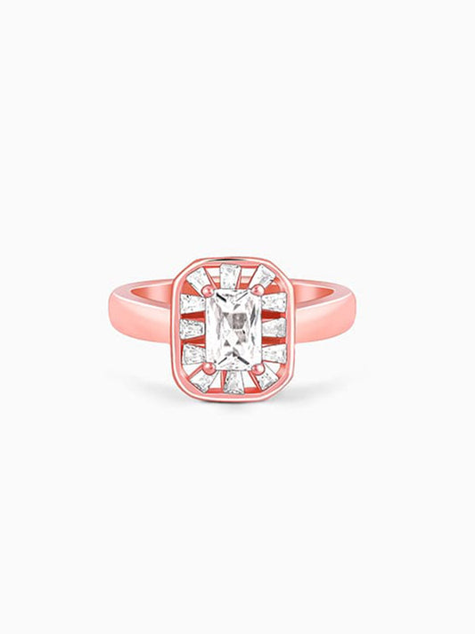 Rose Gold Joyful Square Ring