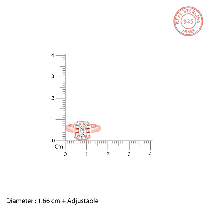 Rose Gold Joyful Square Ring - view 5