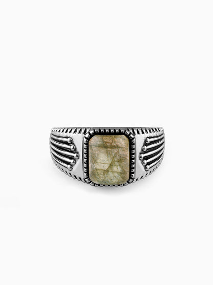 Oxidised Silver Heritage Ring For Him