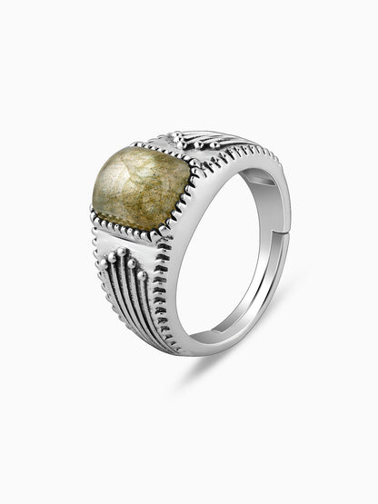 Oxidised Silver Heritage Ring For Him