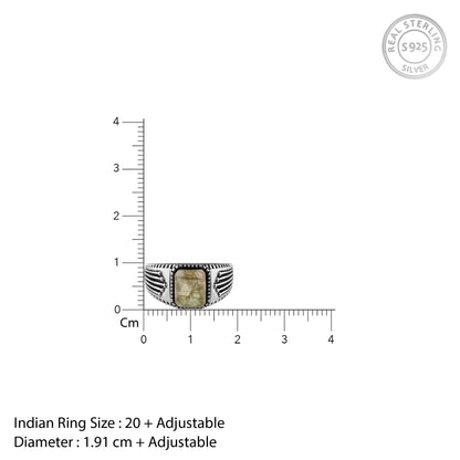 Oxidised Silver Heritage Ring For Him