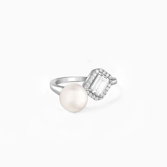 Silver Pearl It Up Ring