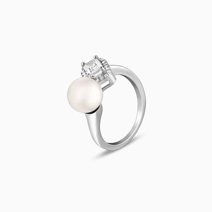Silver Pearl It Up Ring