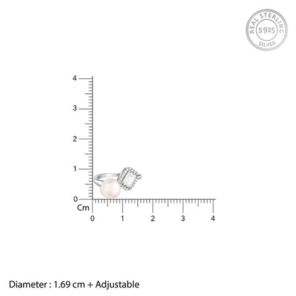 Silver Pearl It Up Ring