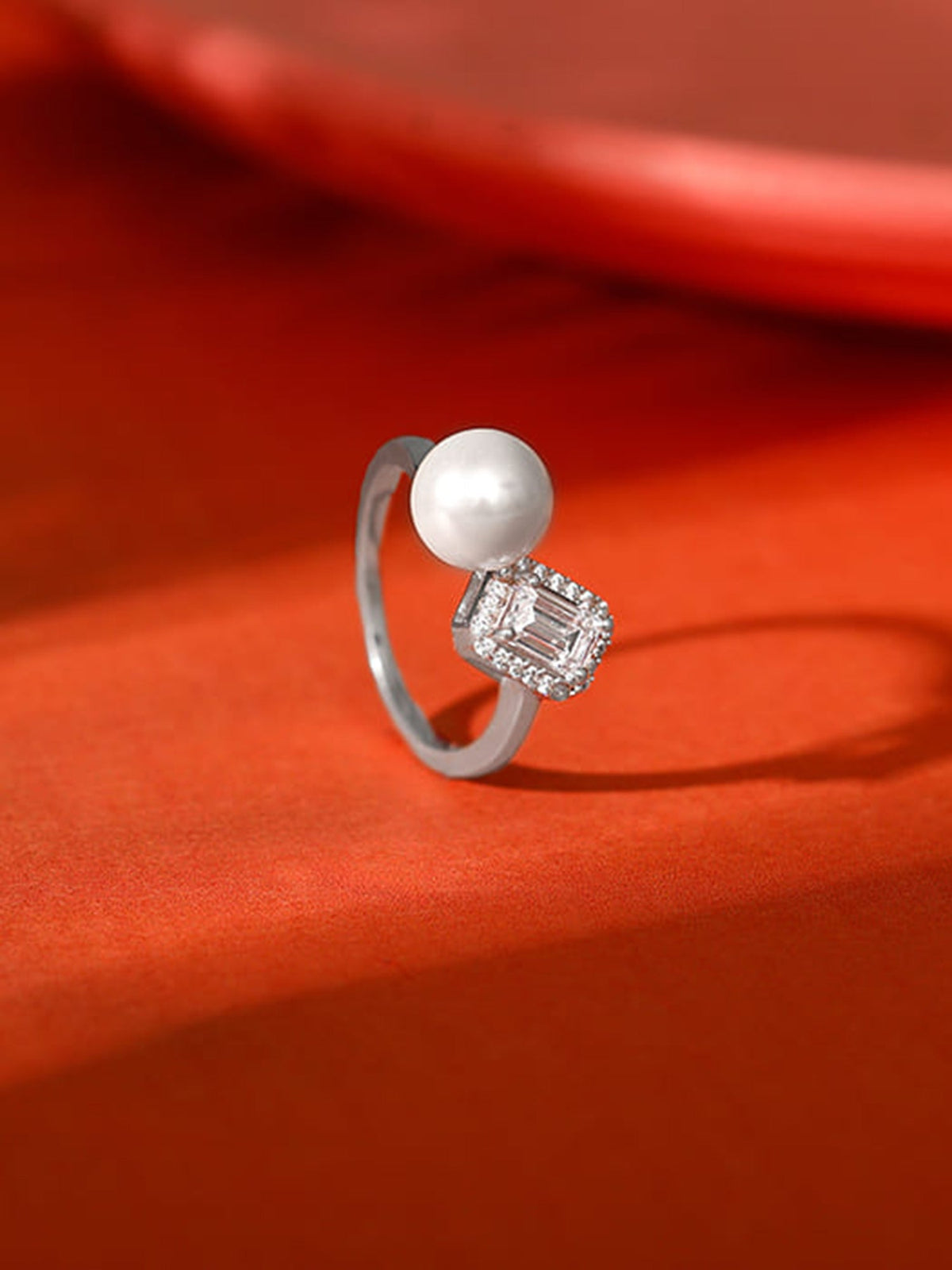 Silver Pearl It Up Ring