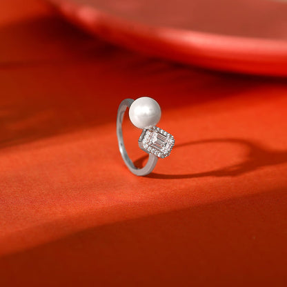 Silver Pearl It Up Ring