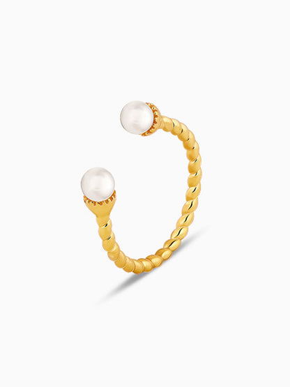 Golden True to Pearl Ring