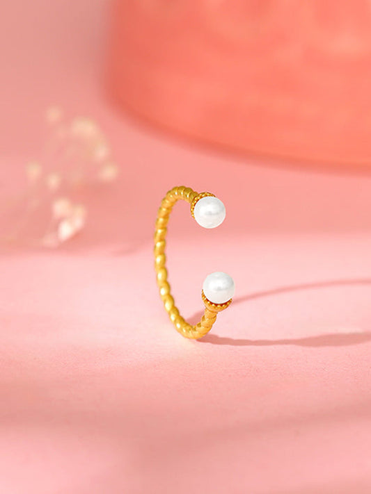 Golden True to Pearl Ring
