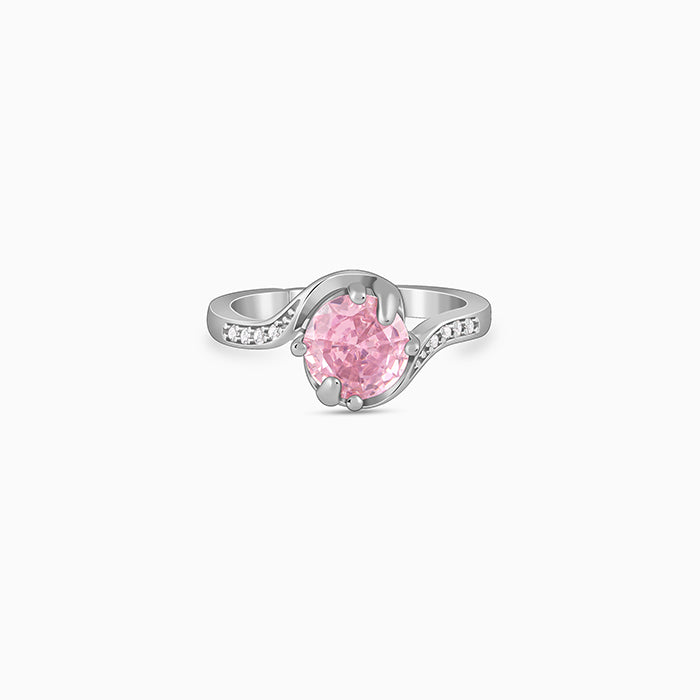 Silver Pink Shine Ring - Image 1