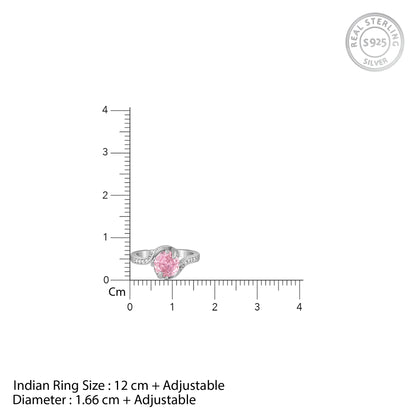 Silver Pink Shine Ring