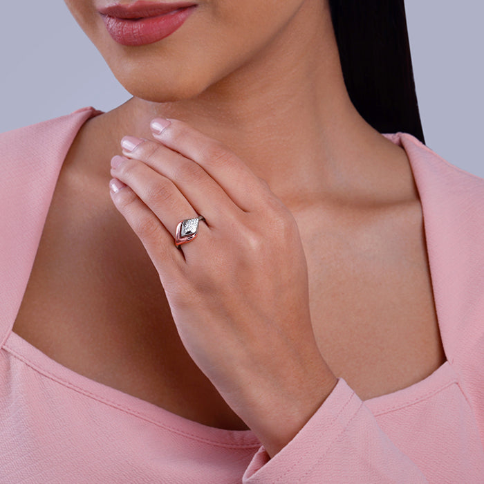 Dual Tone Majestic Rhombus Ring - view 3