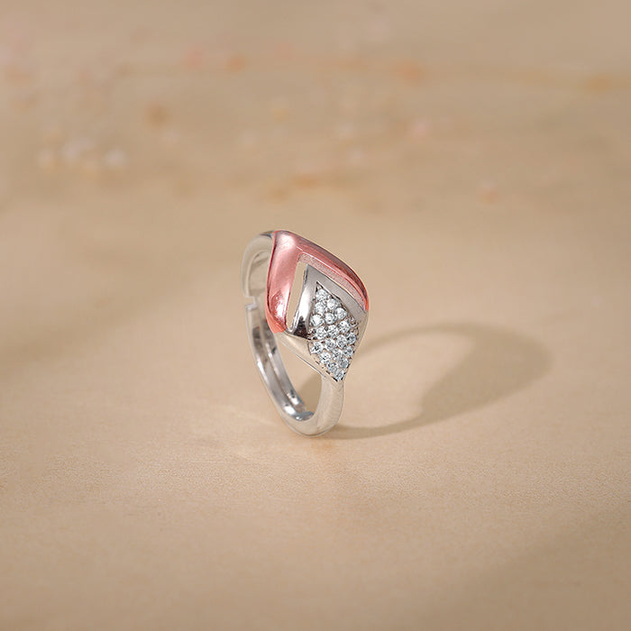 Dual Tone Majestic Rhombus Ring - view 2