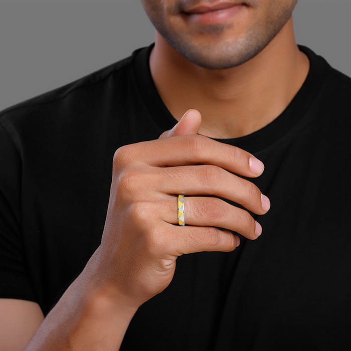 Dual Tone Lively Band For Him - view 3