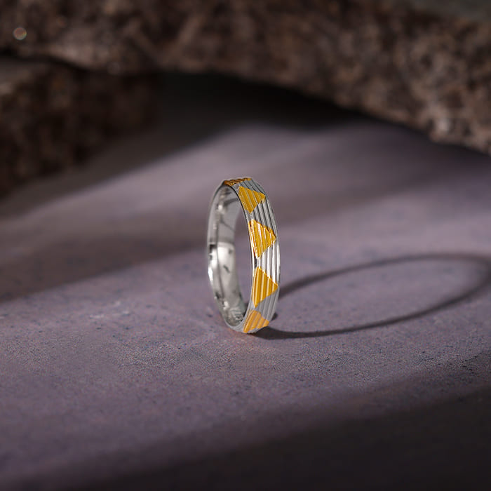 Dual Tone Lively Band For Him - view 2