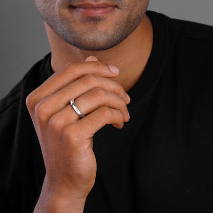 Silver Modern Grace Ring For Him