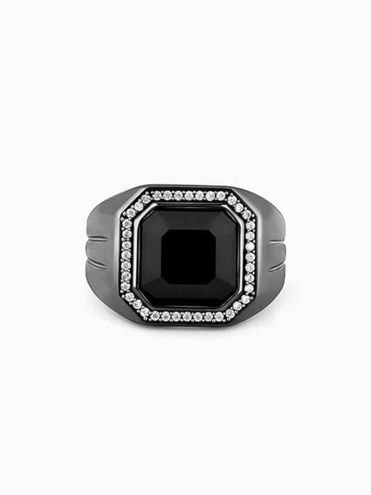Black Rhodium Reserved Ring For Him