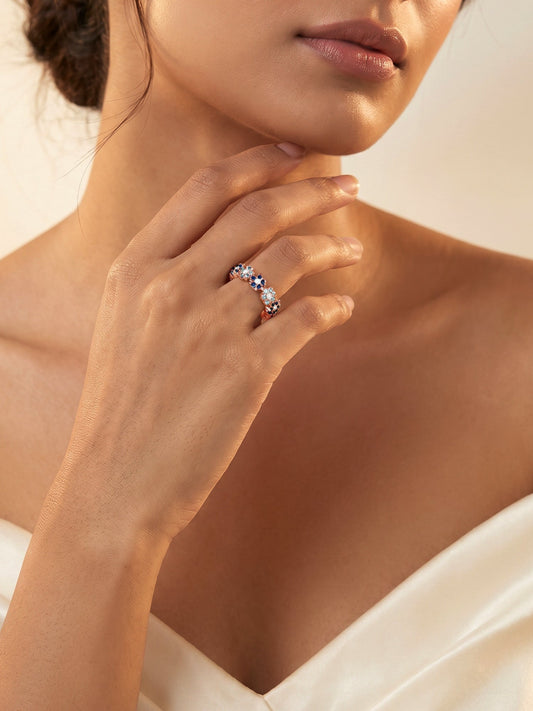 Rose Gold Glinting Crown Ring