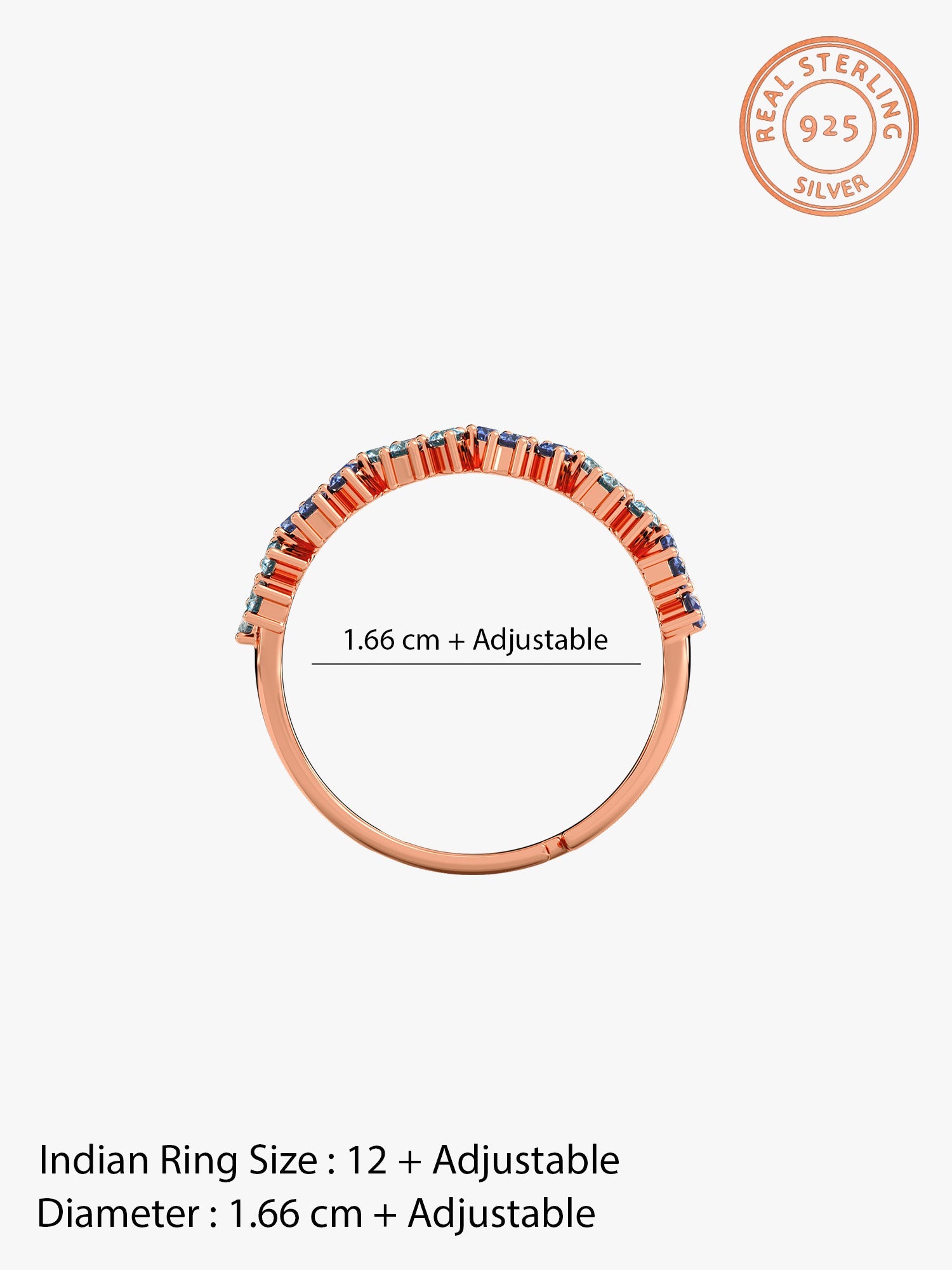 Rose Gold Glinting Crown Ring