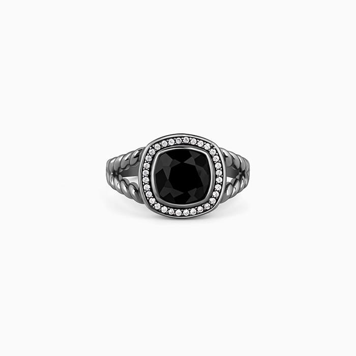 Black Rhodium Bold Fashion Ring For Him - view 2