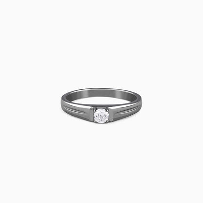 Black Rhodium Classy Zirconia Ring For Him