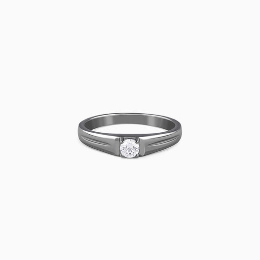 Black Rhodium Classy Zirconia Ring For Him