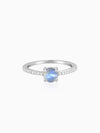 Silver Sparkling Moonstone Ring