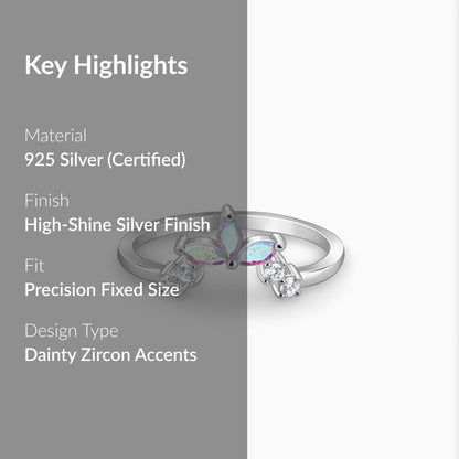 Silver Leafy Vanki Ring