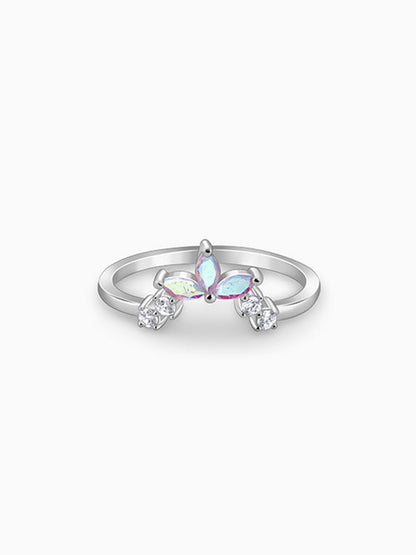 Silver Leafy Vanki Ring