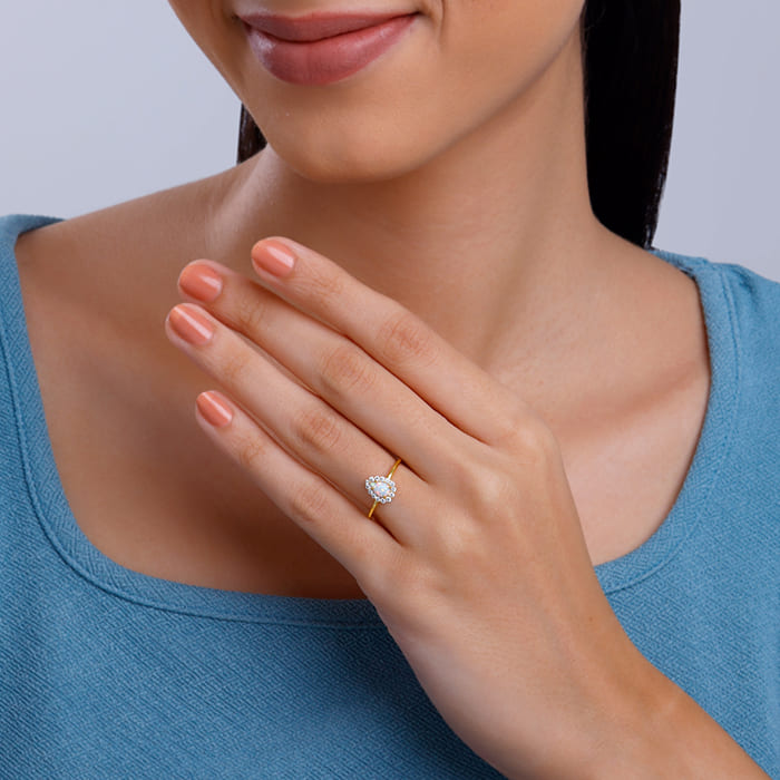 Golden Sunbeam Teardrop Ring - view 7