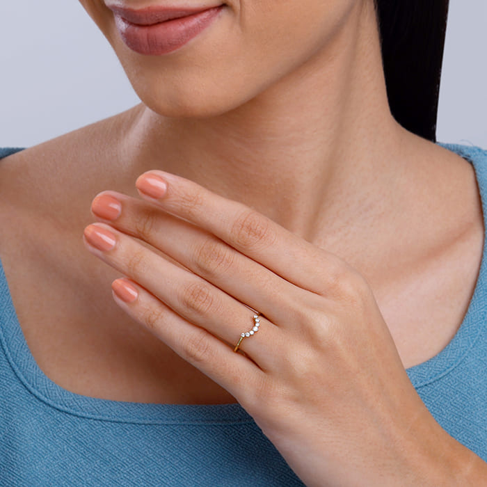 Golden Sunbeam Teardrop Ring - view 5