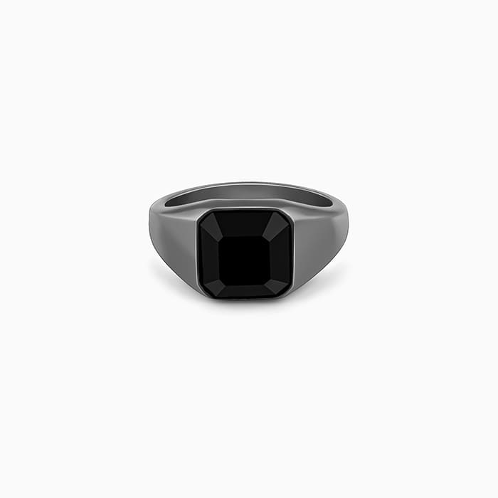 Black Rhodium Truly Bold Ring For Him - Image 1