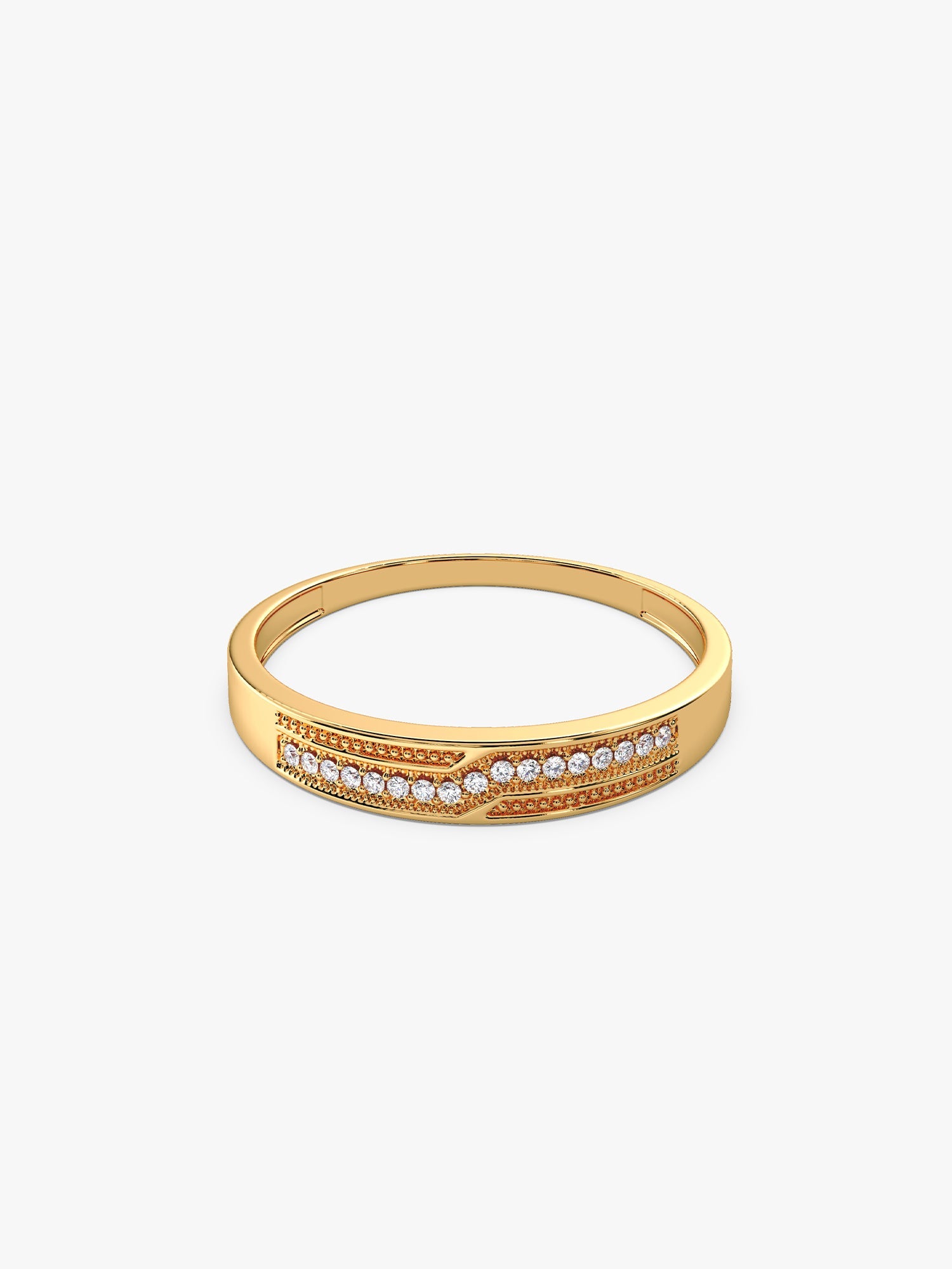 Golden Modest Leader Ring For Him