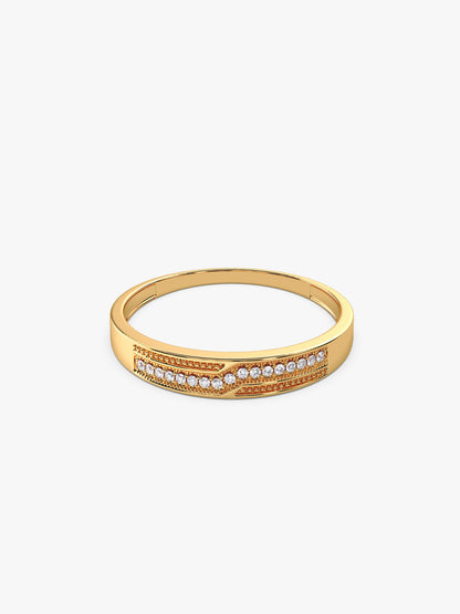 Golden Modest Leader Ring For Him