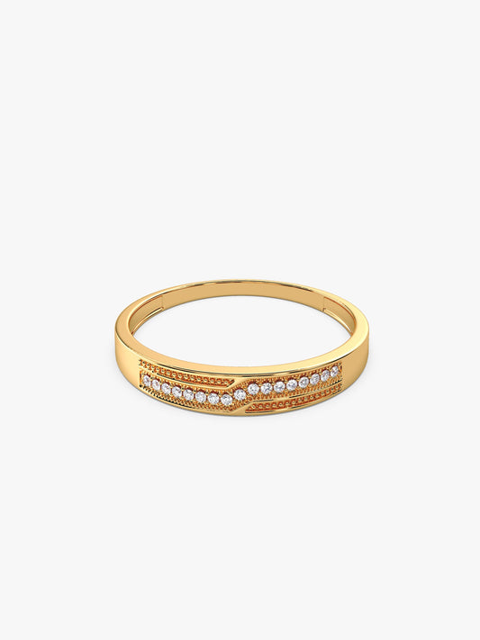 Golden Modest Leader Ring For Him