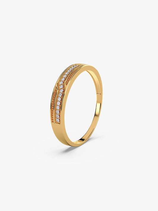 Golden Modest Leader Ring For Him
