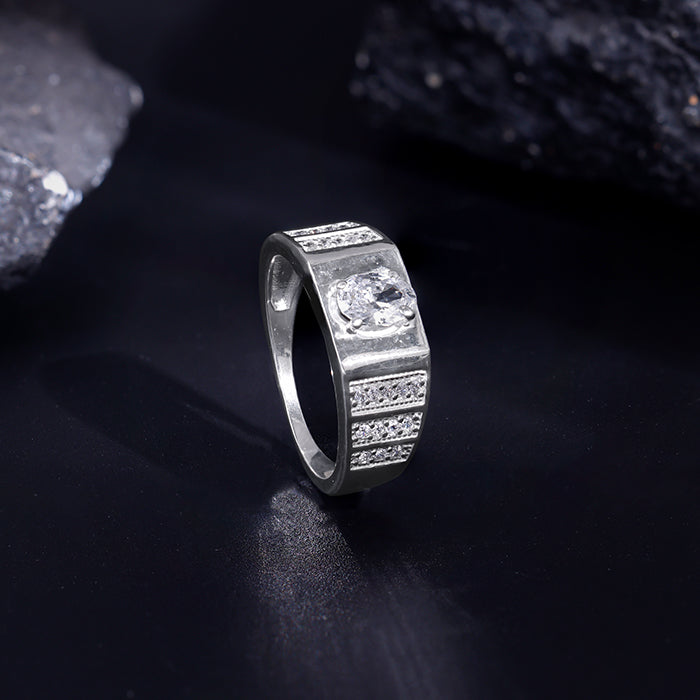 Silver Signet Ring For Him - view 2