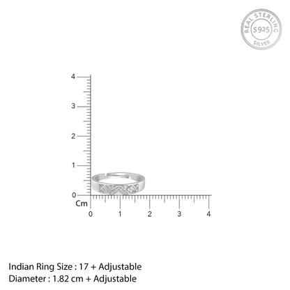 Silver Modern Minimalism Ring For Him