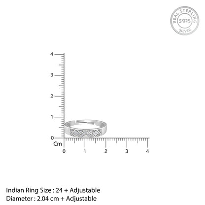 Silver Modern Minimalism Ring For Him