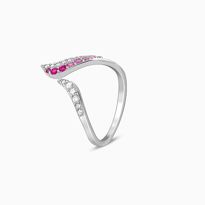 Silver Ombre Heart Ring - Image 1