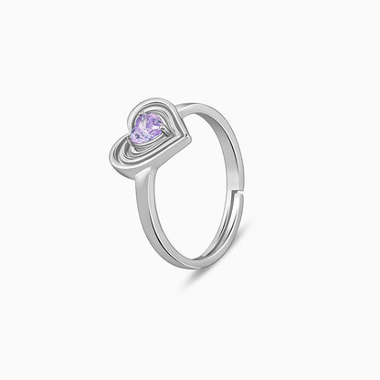 Silver Echo of Love Ring