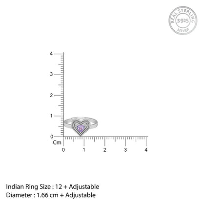 Silver Echo of Love Ring