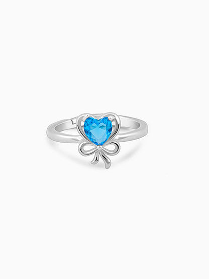 Silver Bonded Hearts Ring
